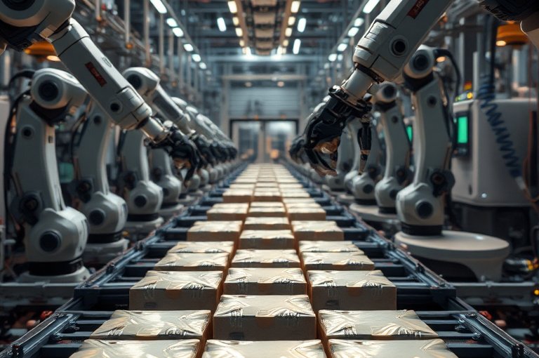 旋轉(zhuǎn)關(guān)節(jié)碼垛機(jī)器人系統(tǒng)簡介